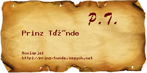 Prinz Tünde névjegykártya