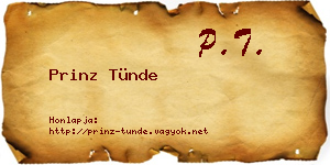 Prinz Tünde névjegykártya