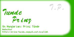 tunde prinz business card